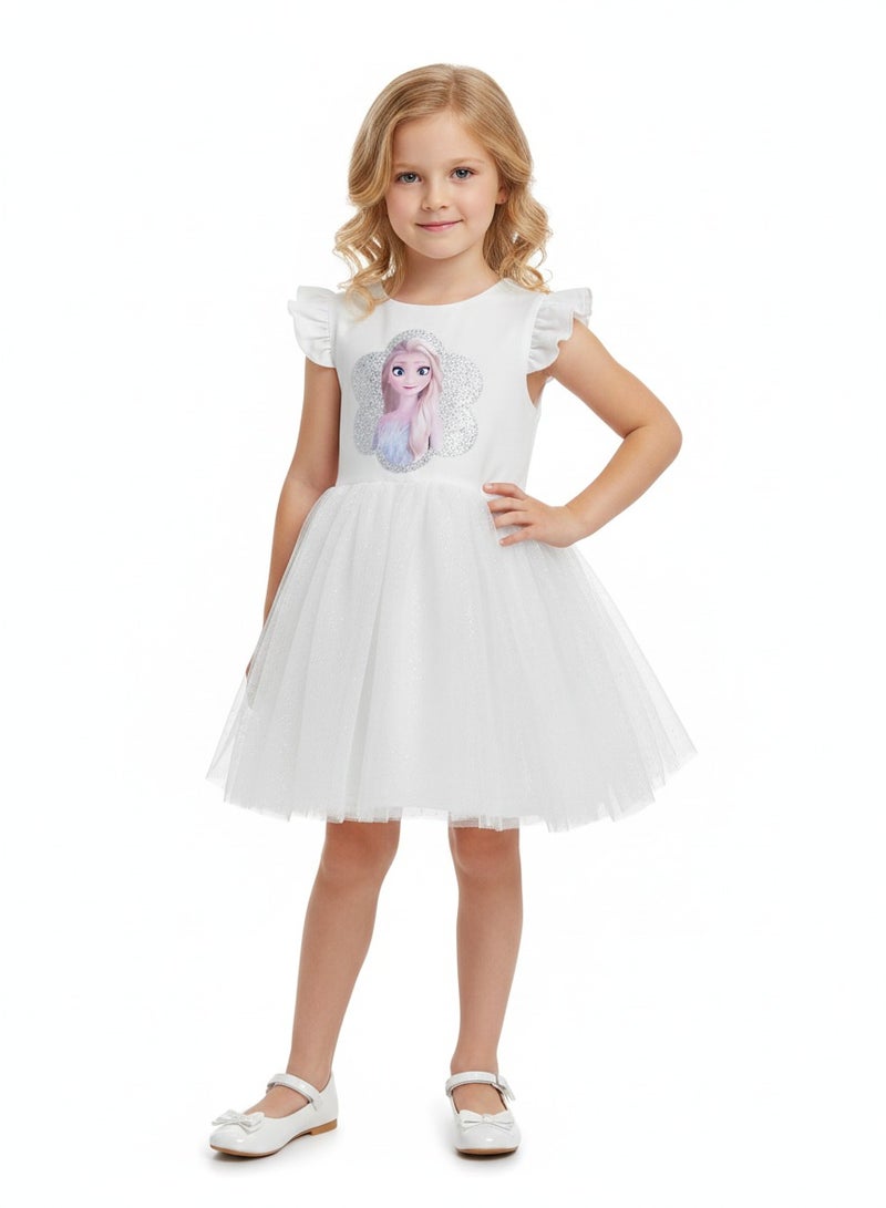 D'Daniela White Tulle Dress - Image 1